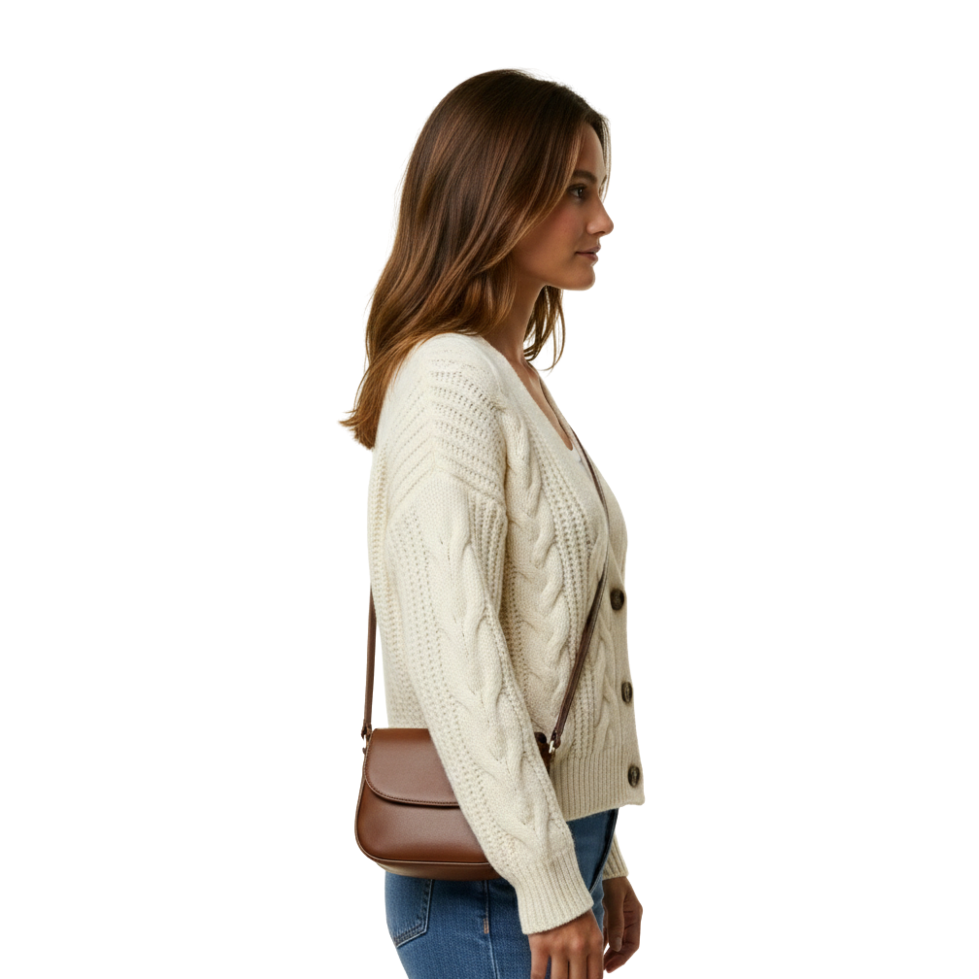 Women Cable Knit Cardigan