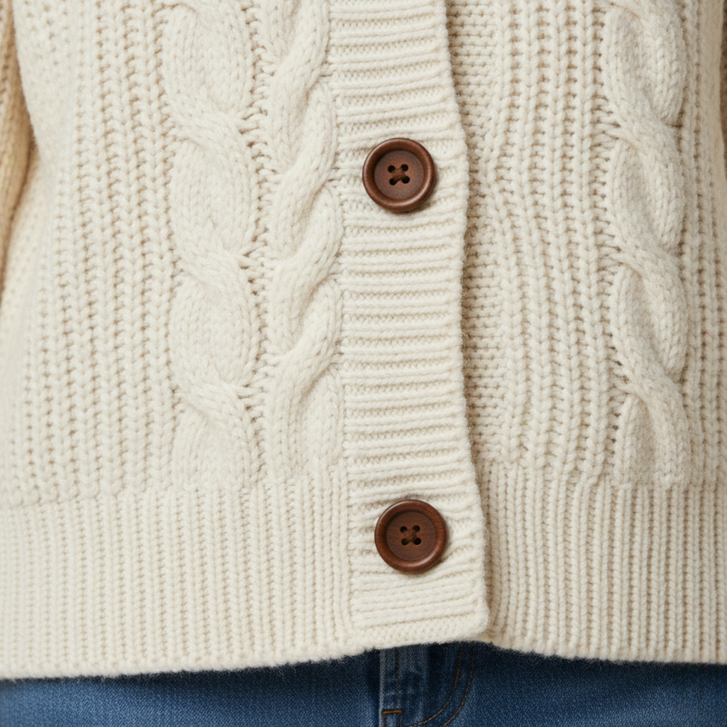 Women Cable Knit Cardigan