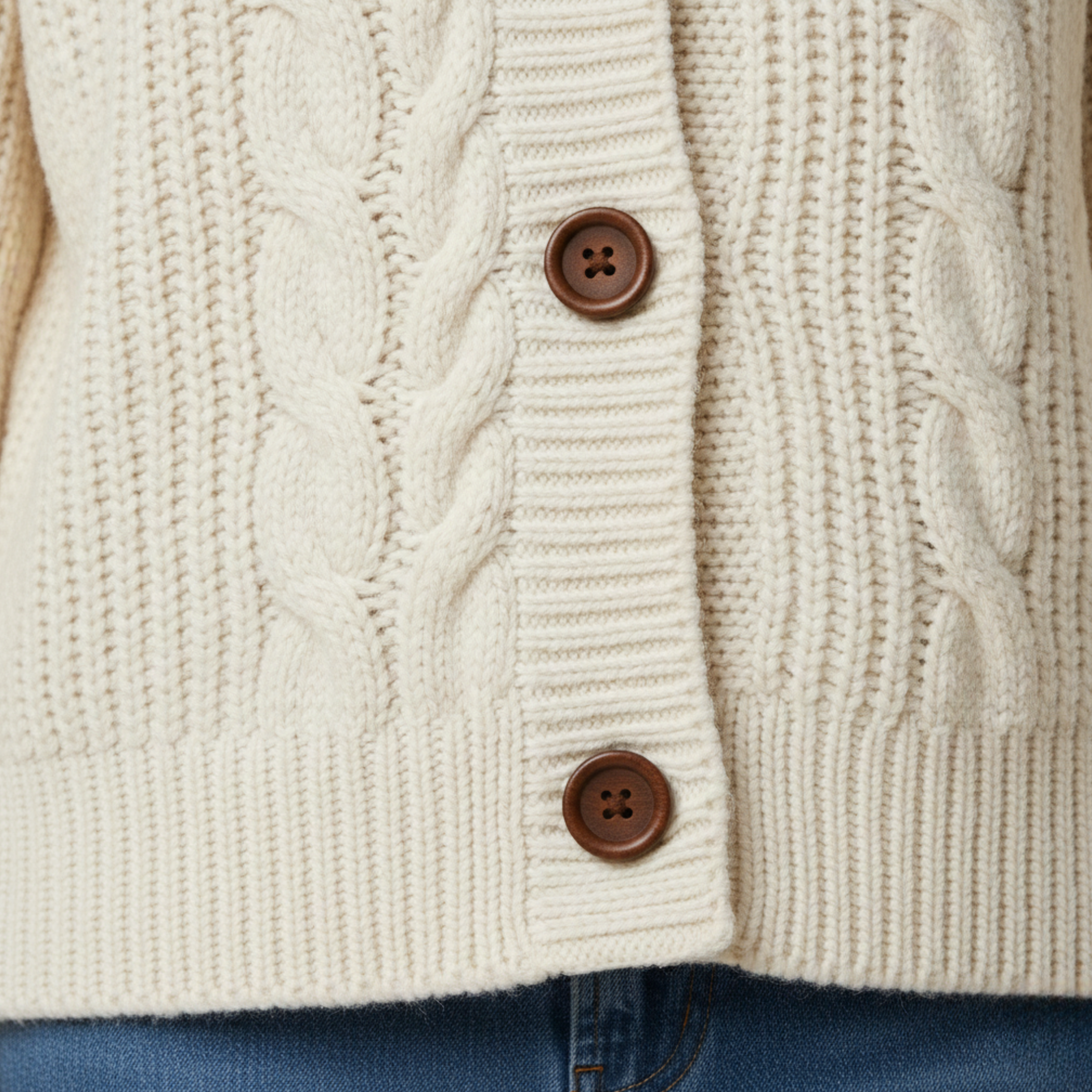 Women Cable Knit Cardigan