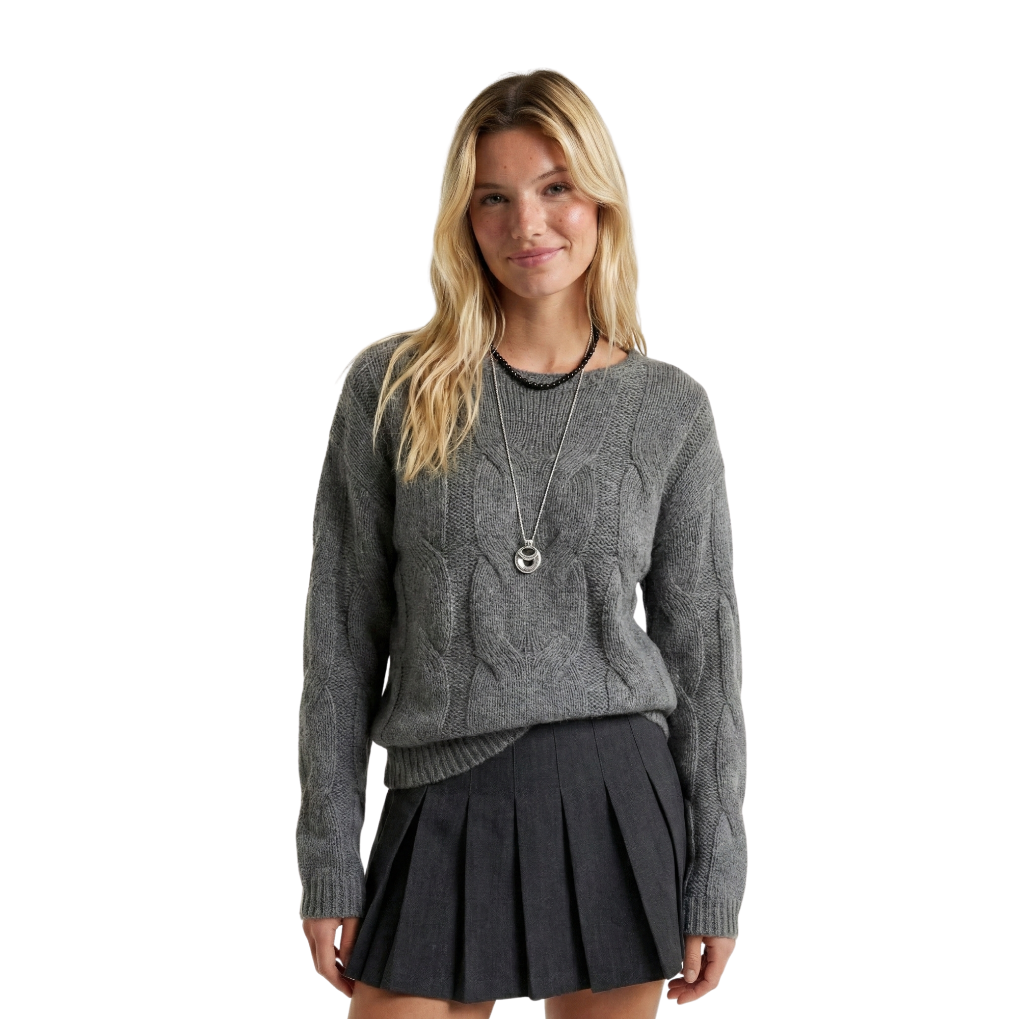 Womens Fall Cable Knit Sweater
