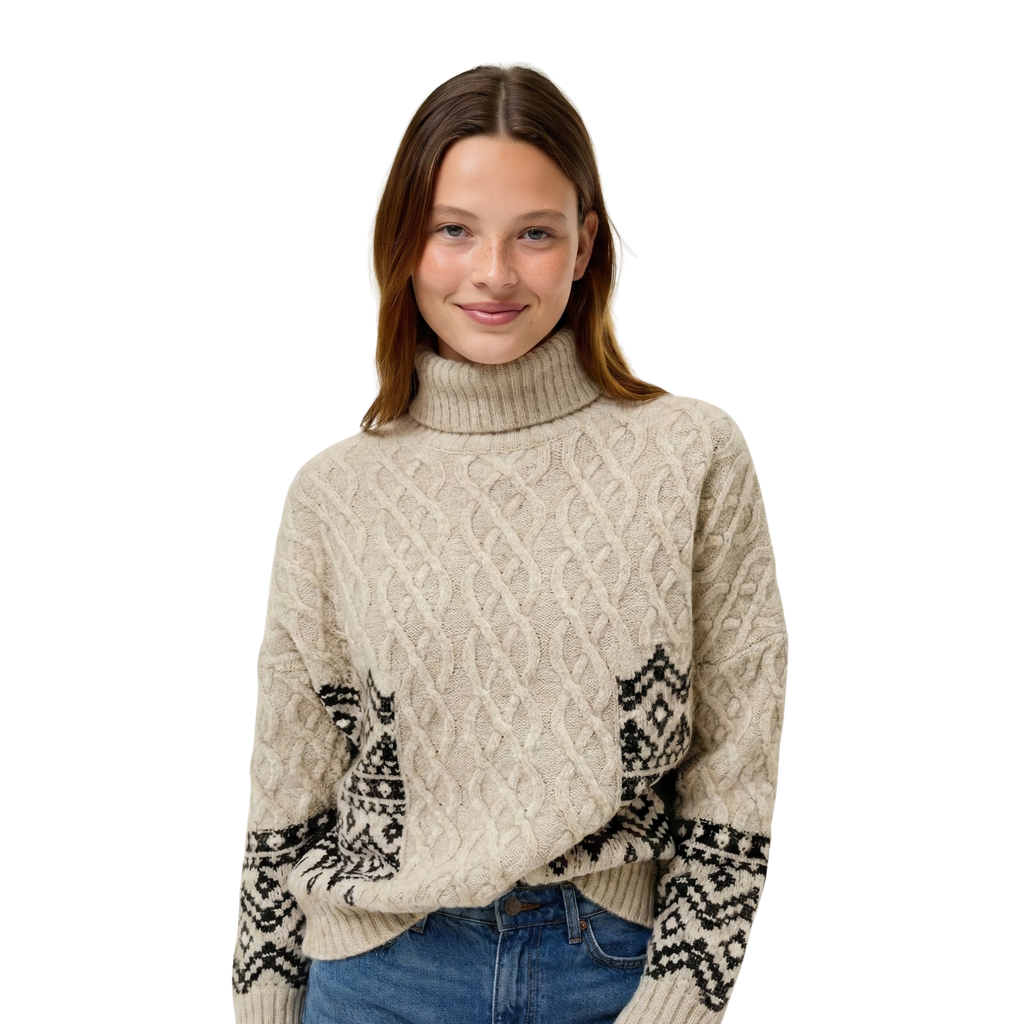 Womens Fall Turtleneck Knit Sweater