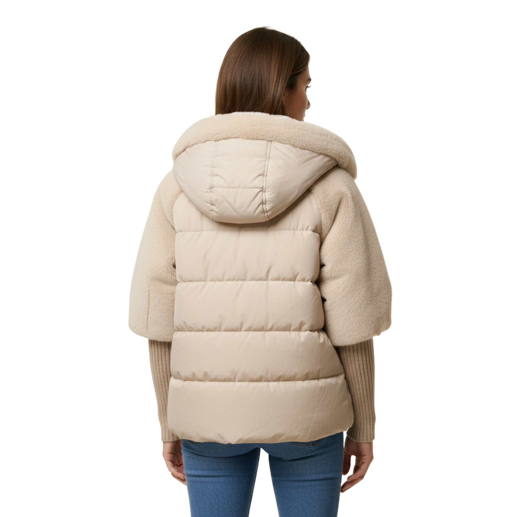 Women Faux Fur Puffer Jacket