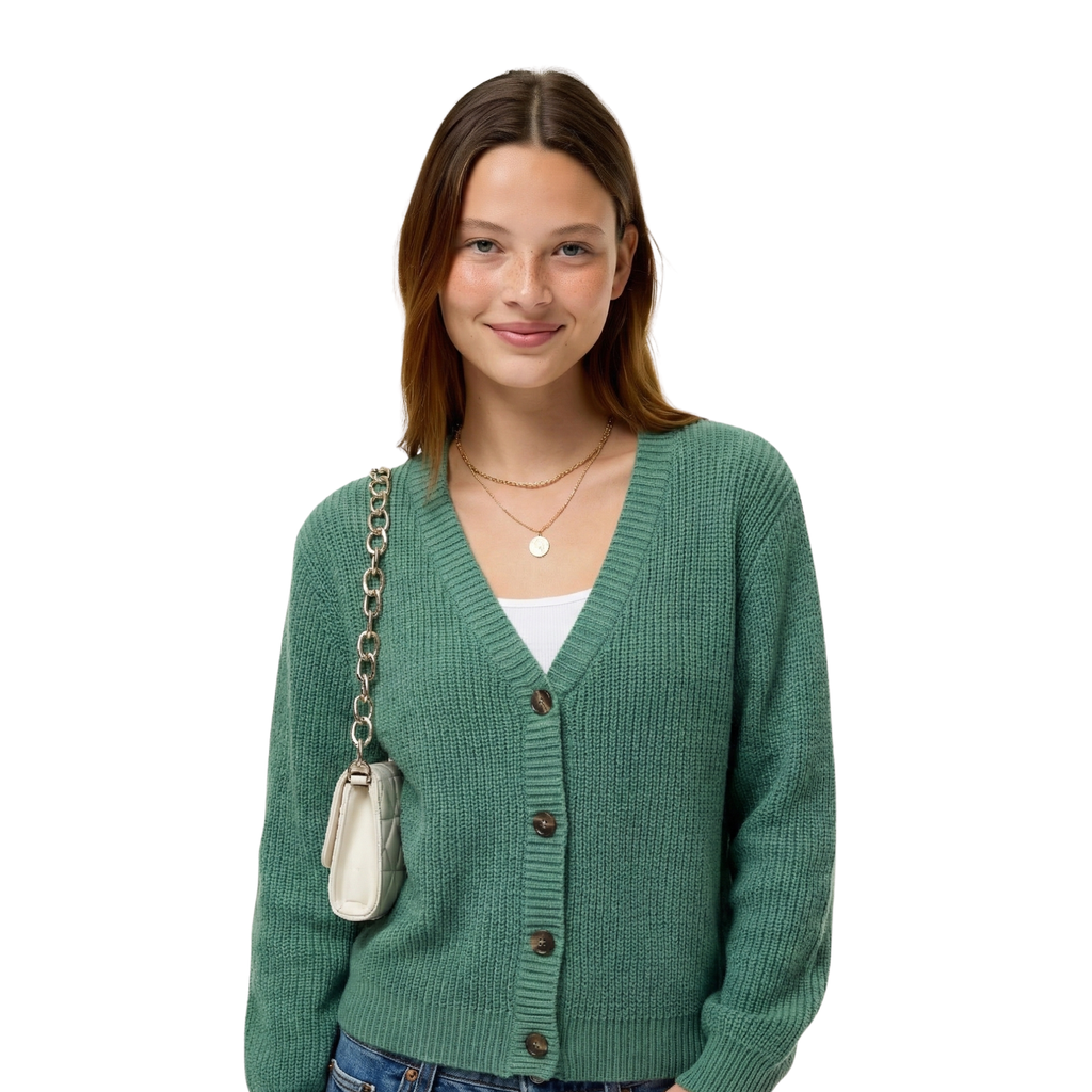 Womens Knit Button Cardigan
