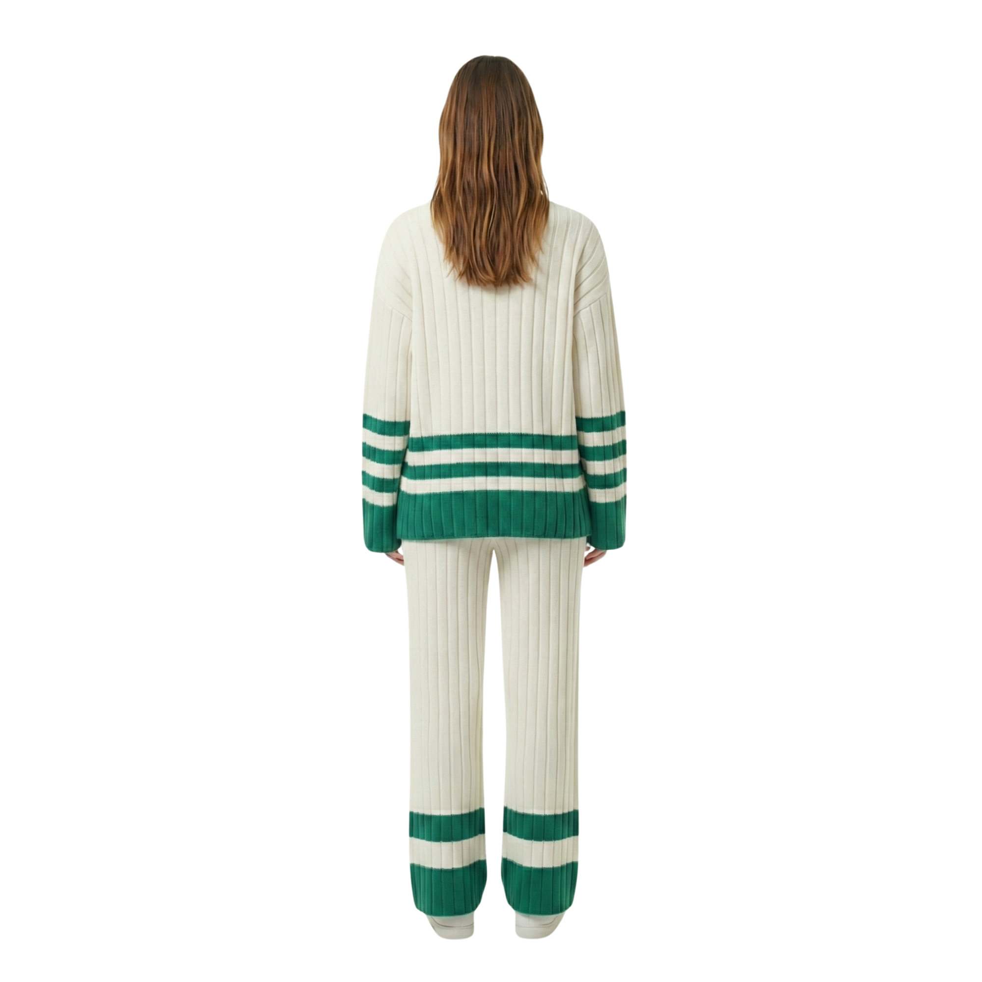 Women Knit Stripe Lounge Set
