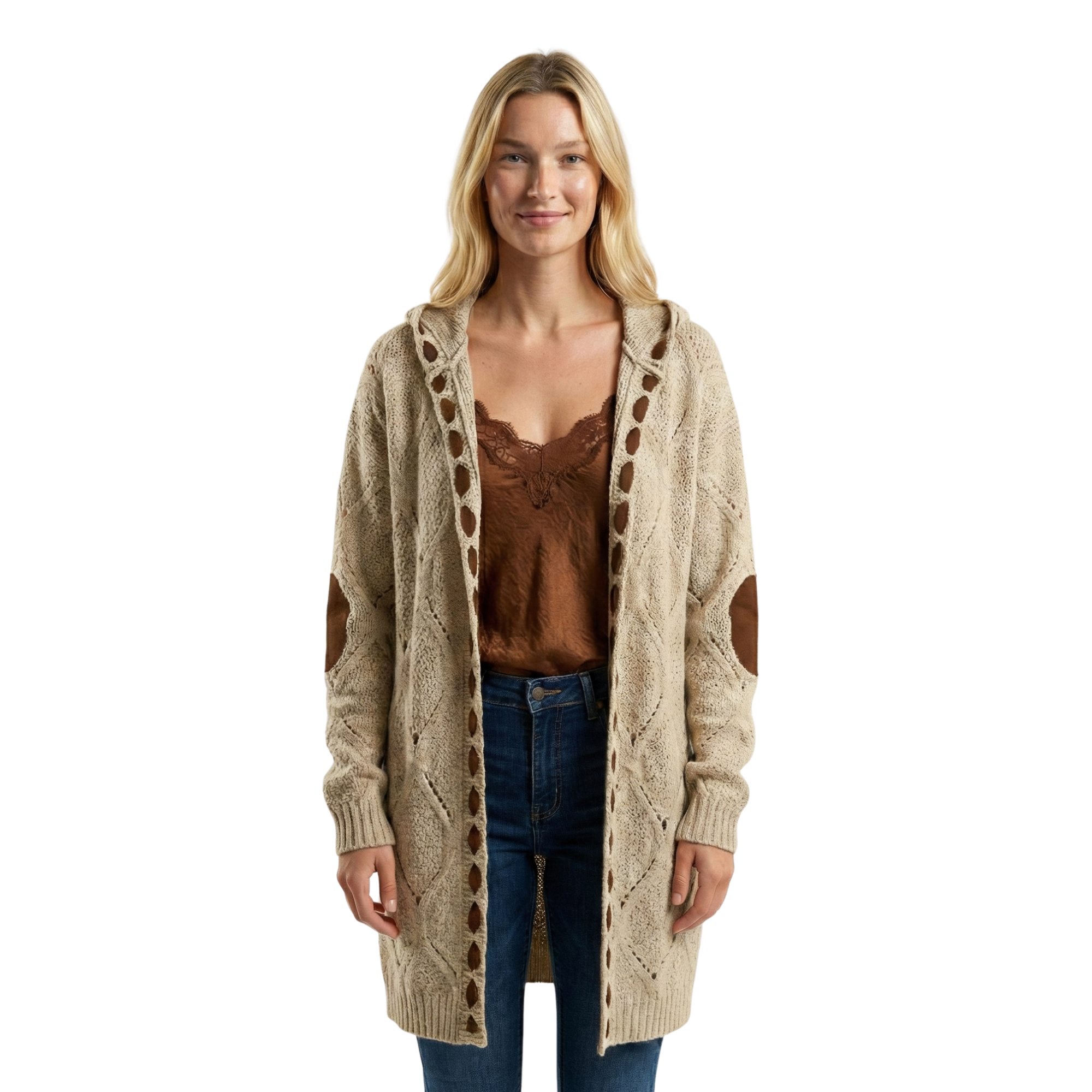 Women Long Knit Cardigan
