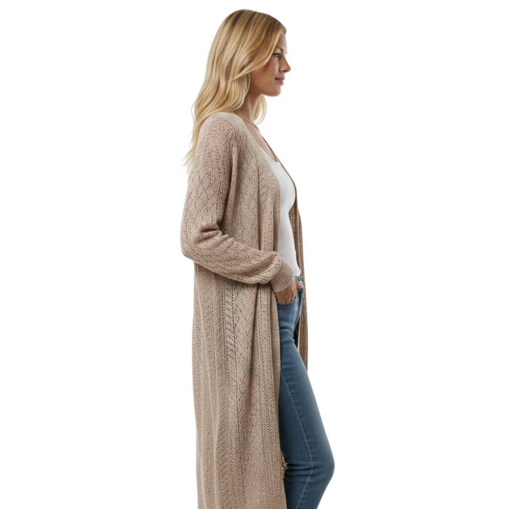 Womens Long Knit Cardigan