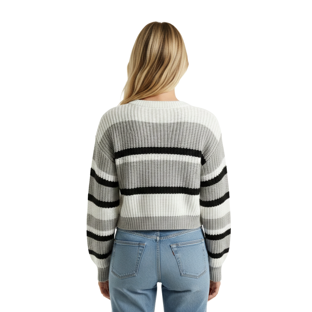 Womens Stripe Knit Sweater