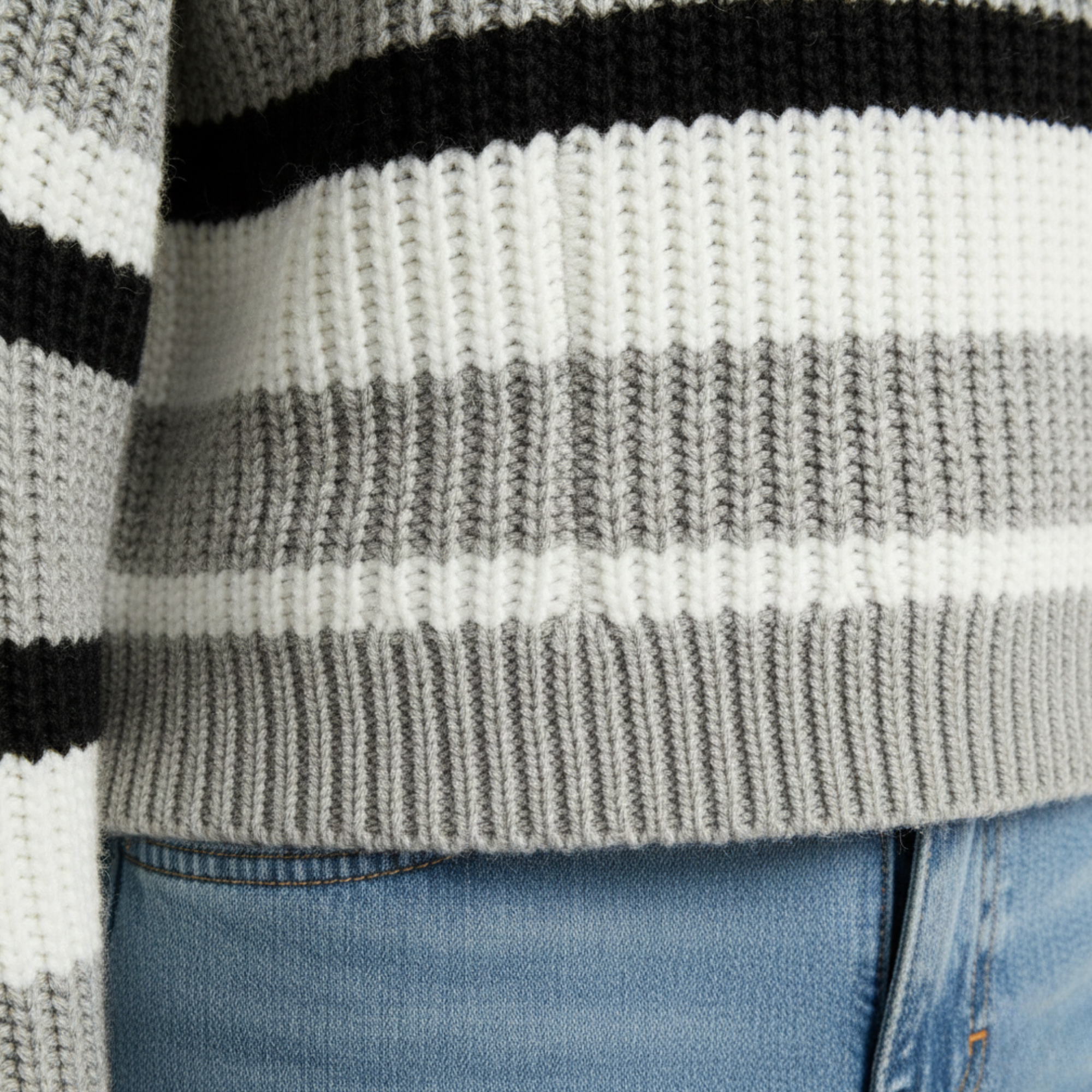 Womens Stripe Knit Sweater