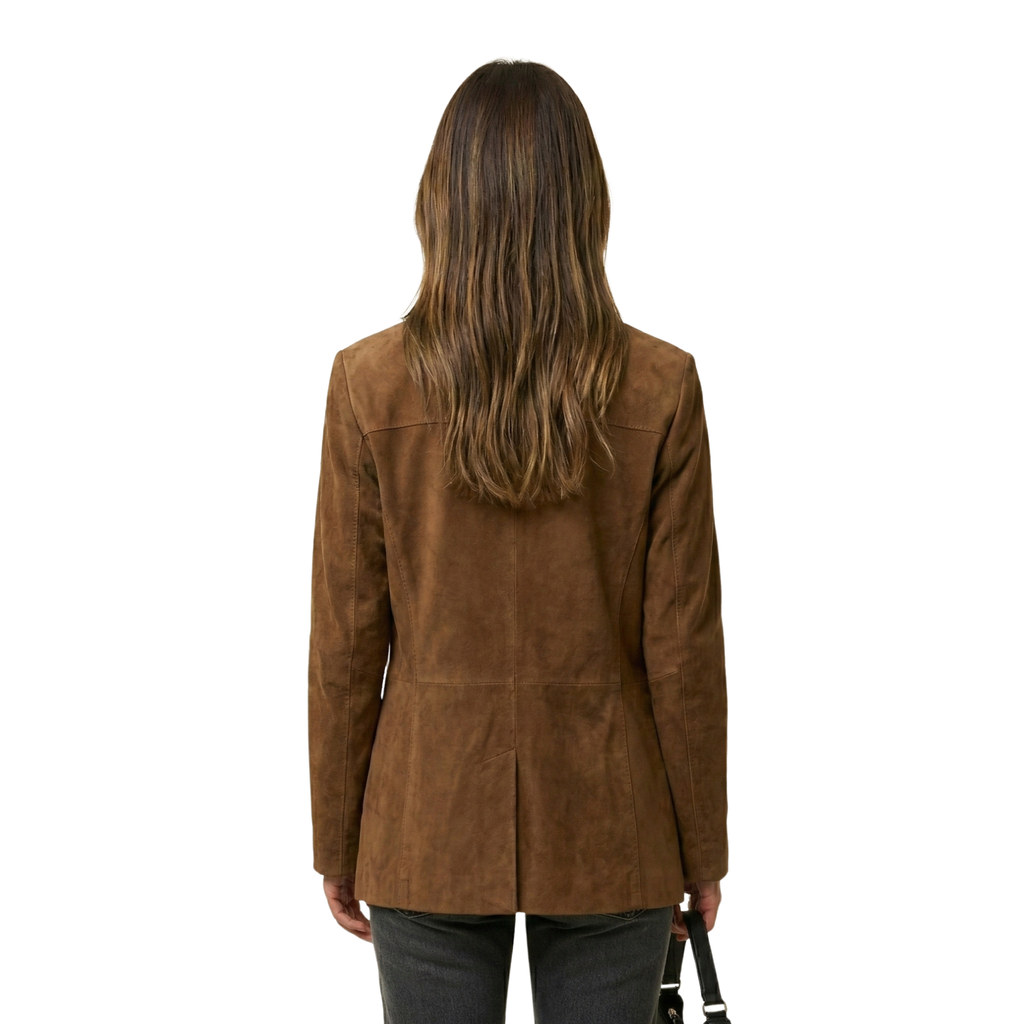 Women Suede Oversize Blazer