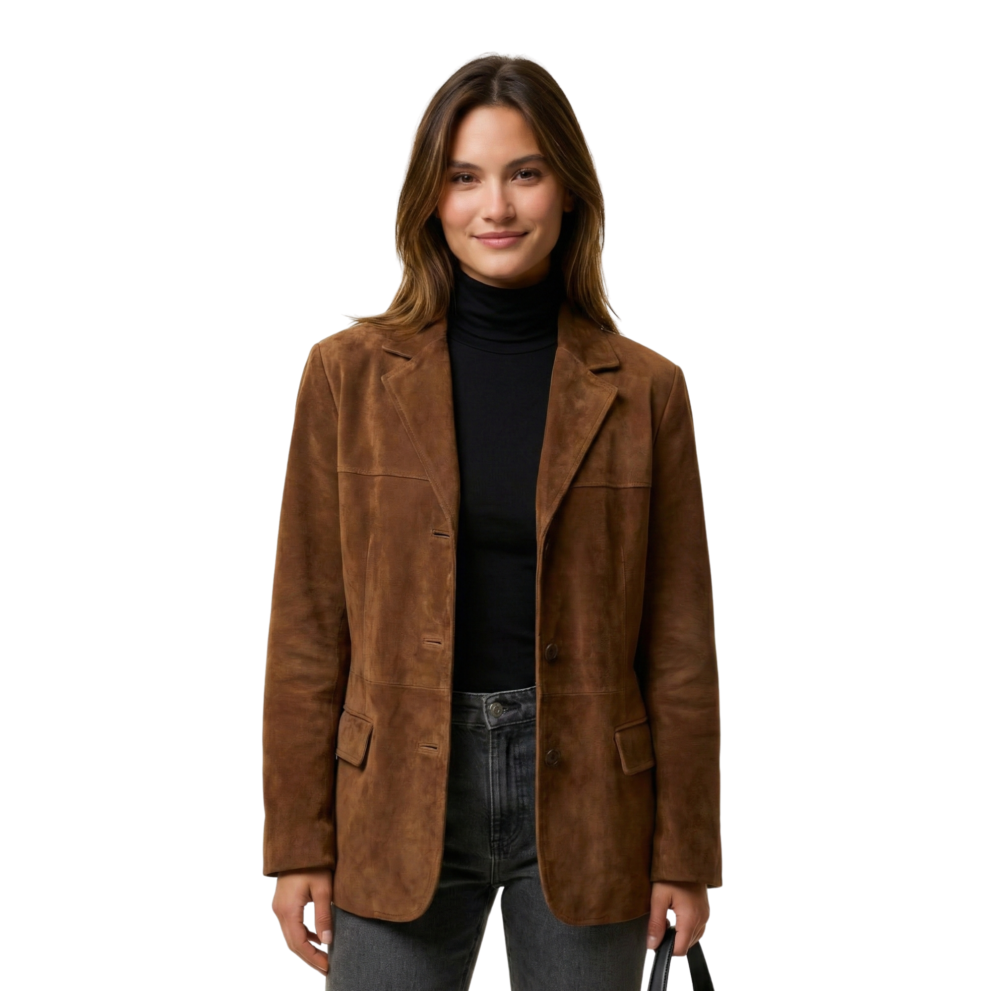 Women Suede Oversize Blazer
