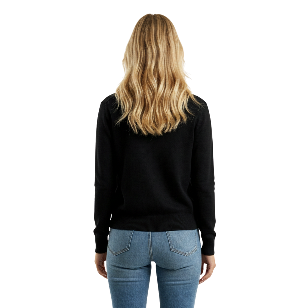 Women V Neck Button Cardigan