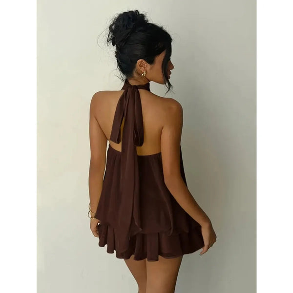 Dreamy Halter Dress – Cream