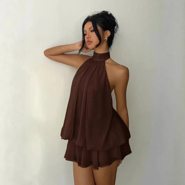Dreamy Halter Dress – Cream