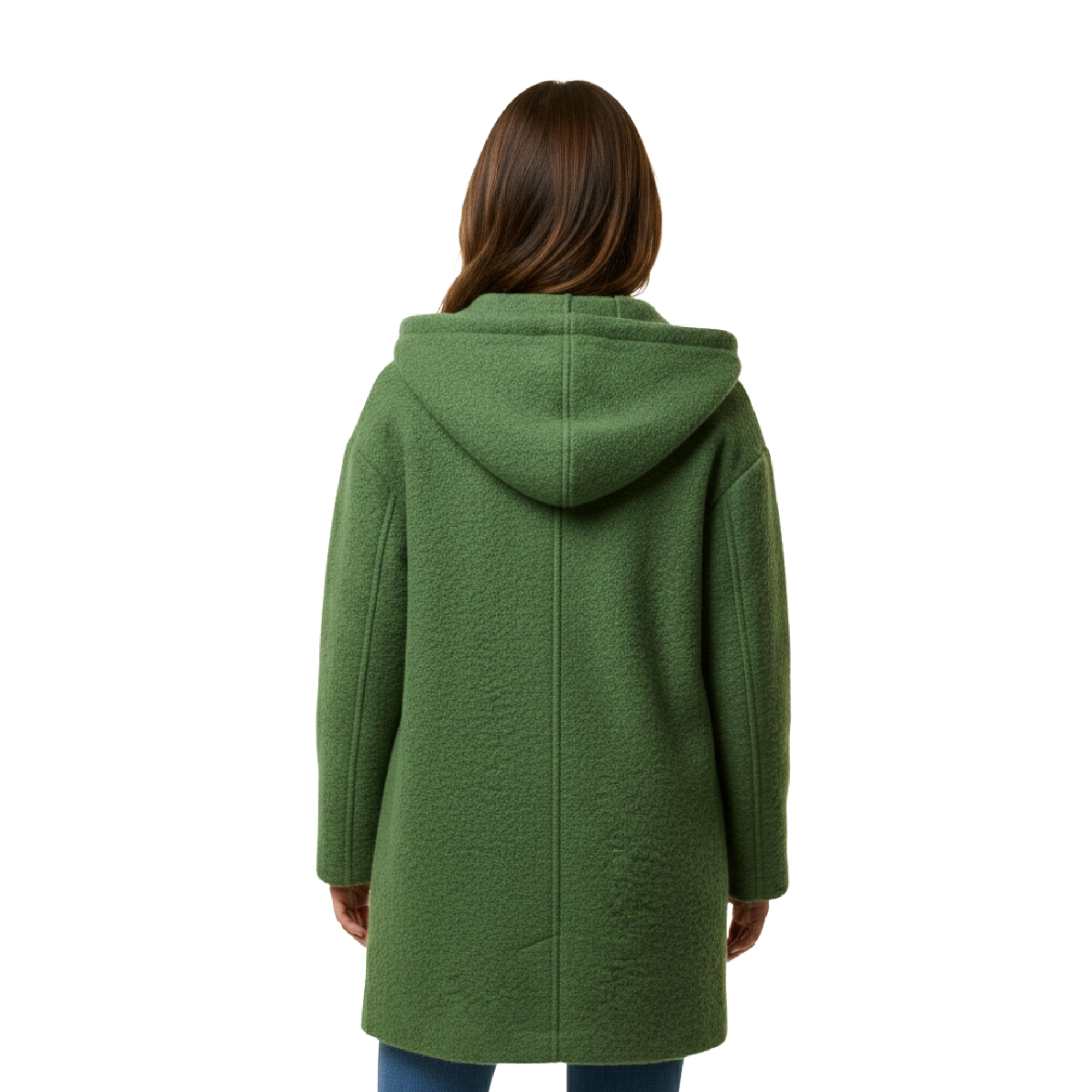 Women Wool Button Coat