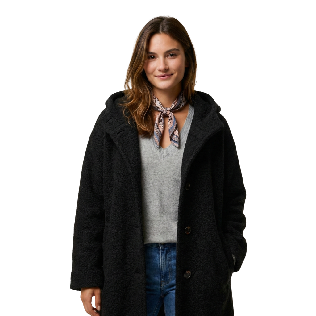 Women Wool Button Coat